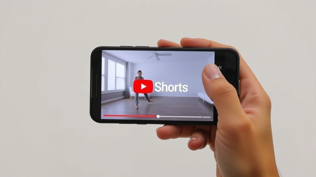 A mobile screen showing dynamic Shorts feed with bold captions