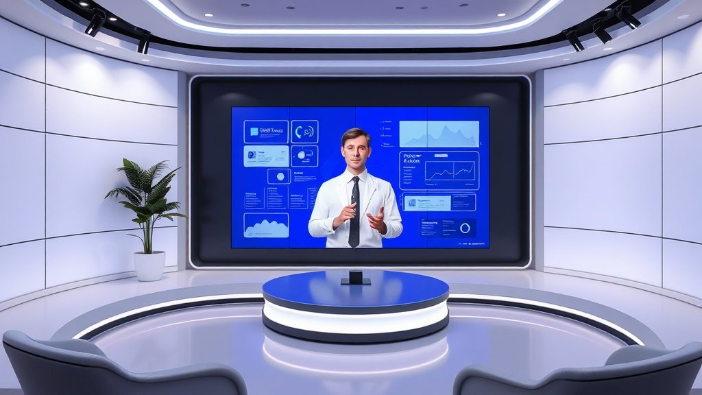 Digital avatar presenting for a business video