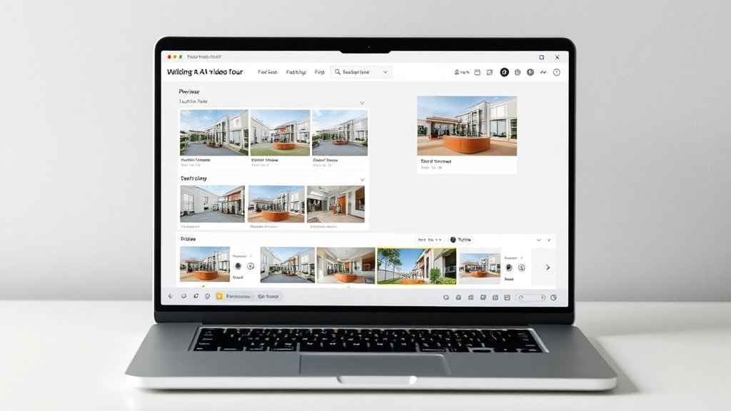 agent creating a property tour video using AI software