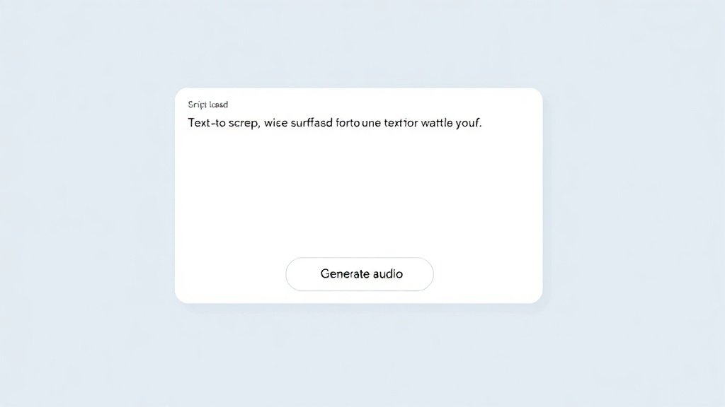 Text-to-speech tool preparing narration from user script