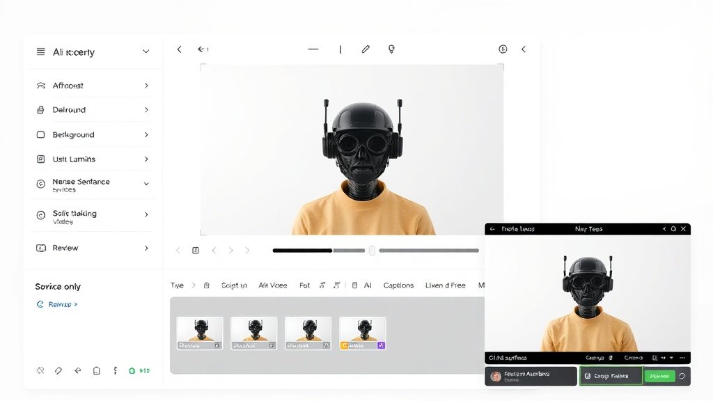 reviewing and editing an AI talking-head video before publishing