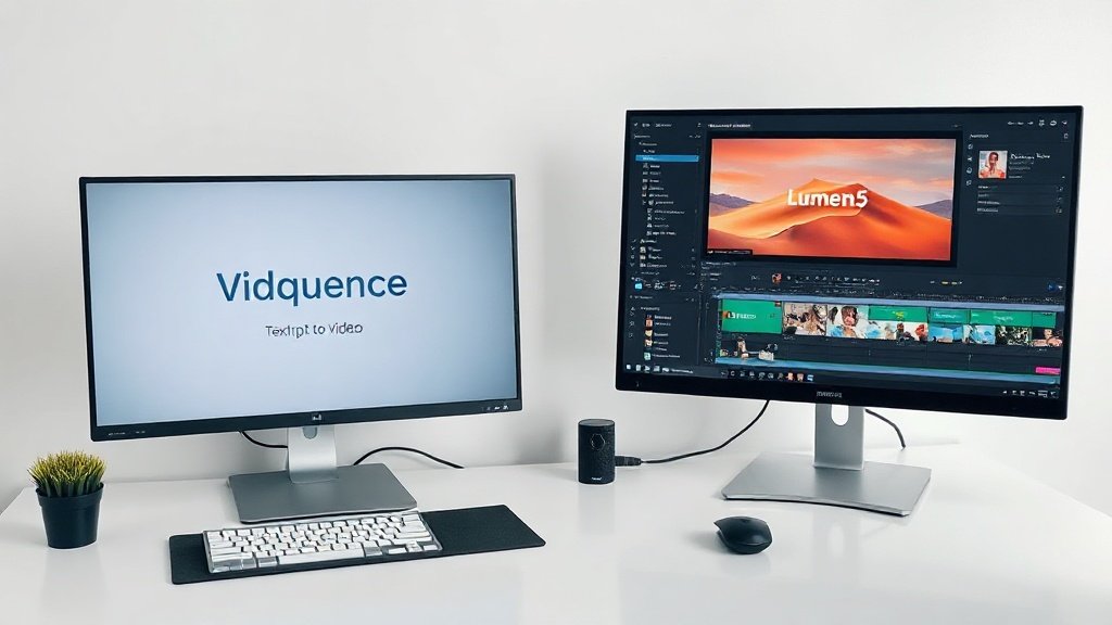 Comparison of Vidquence and Lumen5 video editors