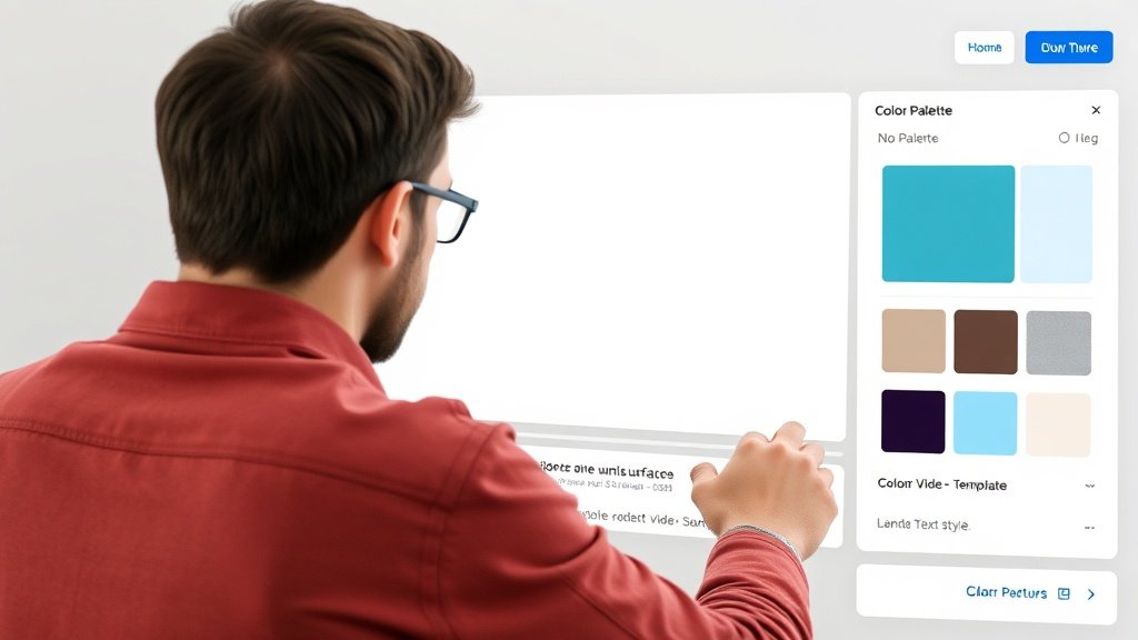 Person tweaking video template with brand assets