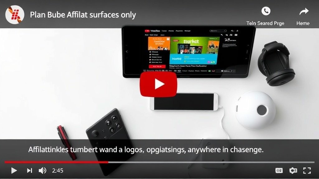 closeup of a YouTube description box with affiliate links
