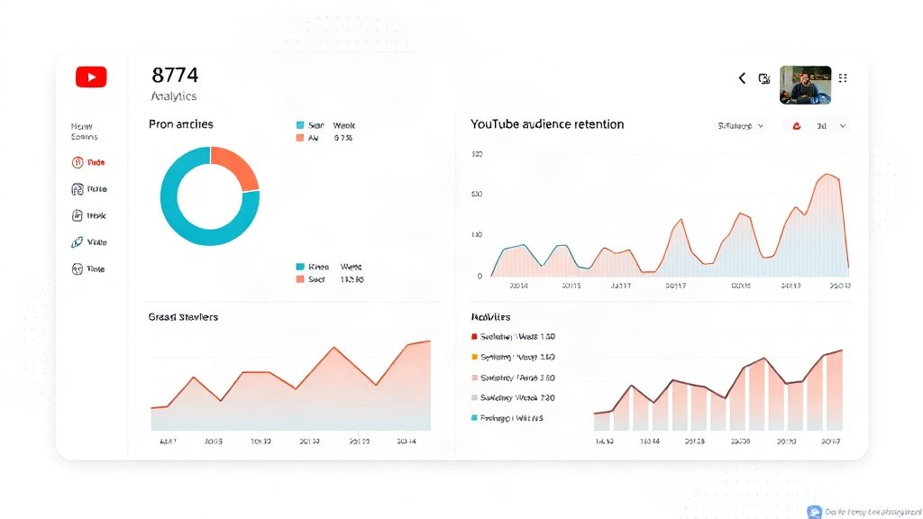 analytics dashboard showing YouTube video trends and retention stats