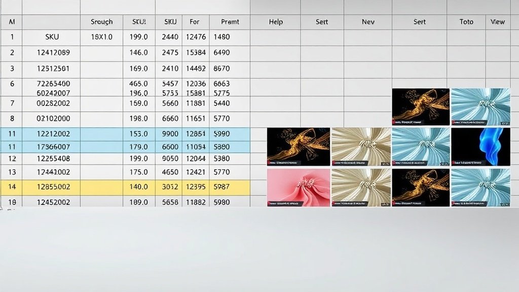 Product catalog matched to video output grid