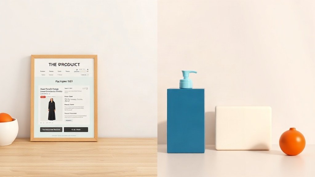 comparison of static vs video product page