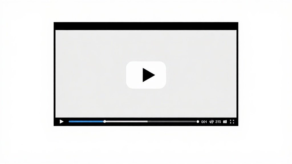 YouTube player with captions showing