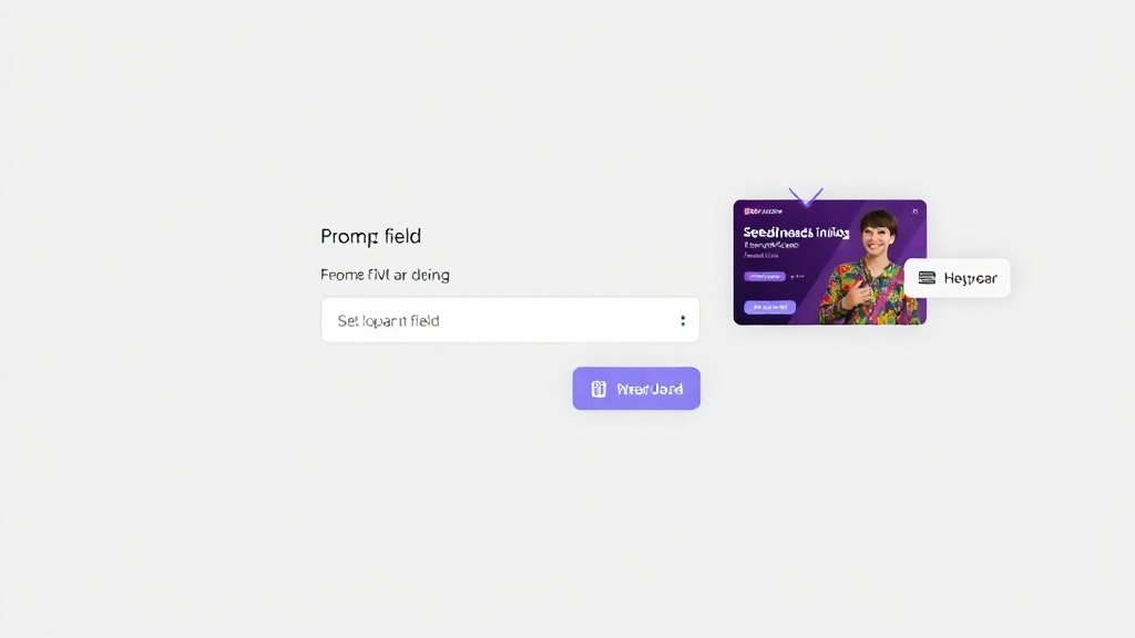 Animated event promo video being generated inside a modern AI video platform