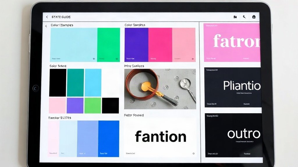 Brand video assets laid out on a digital canvas