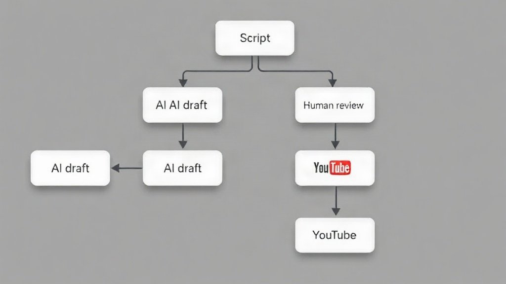 Visual of a branded video workflow for YouTube