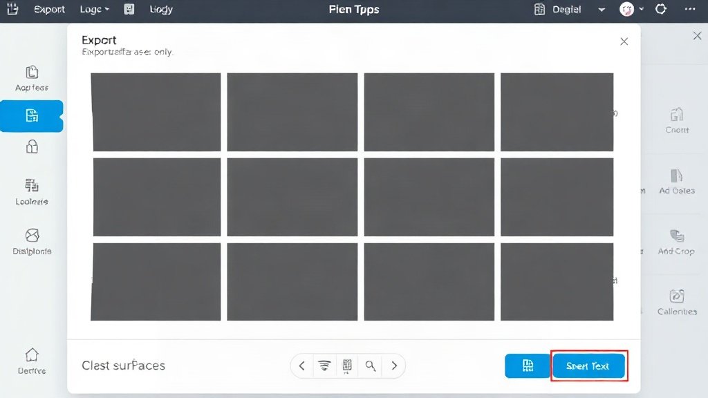 Video export options showing vertical, square, and landscape ratios for different social networks
