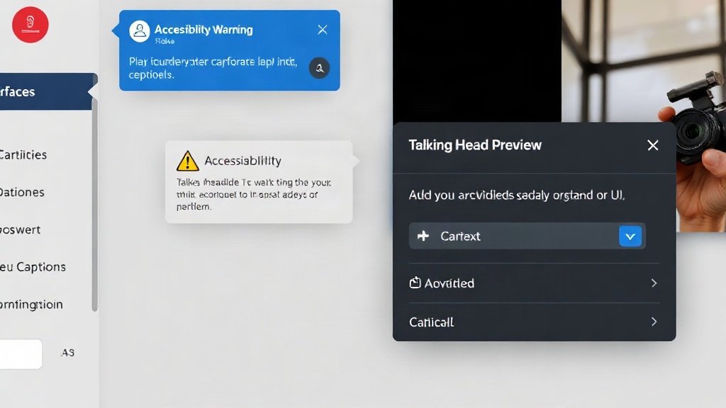 Video scheduler accessibility warning alert for missing captions