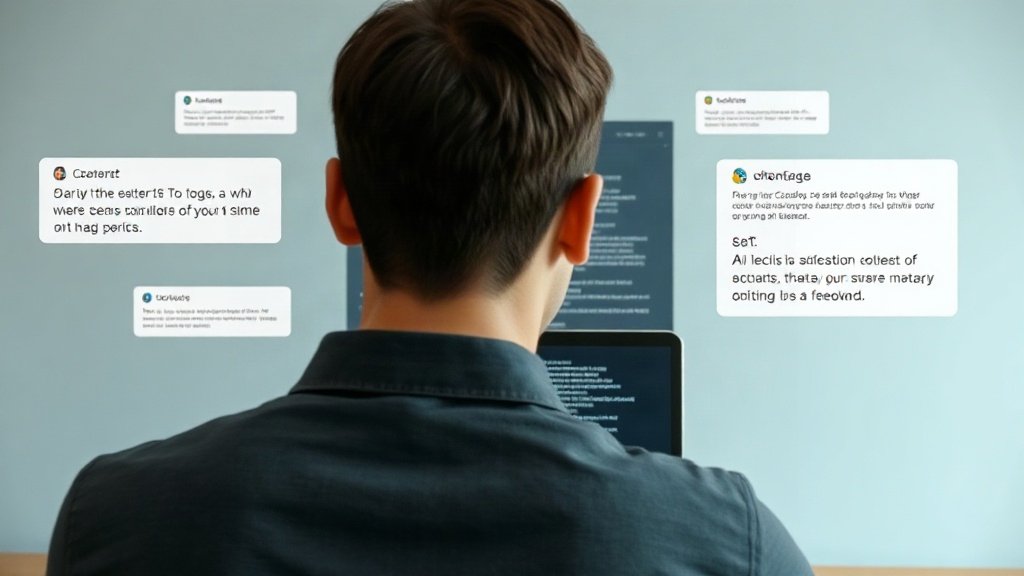 creator reviewing an AI-generated video script at a laptop