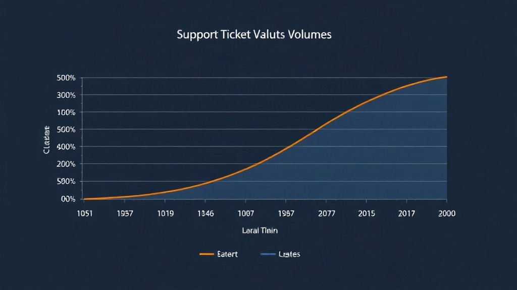 Graph showing drop in support tickets after AI video rollout