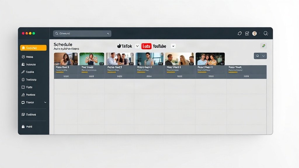 Central dashboard scheduling social videos