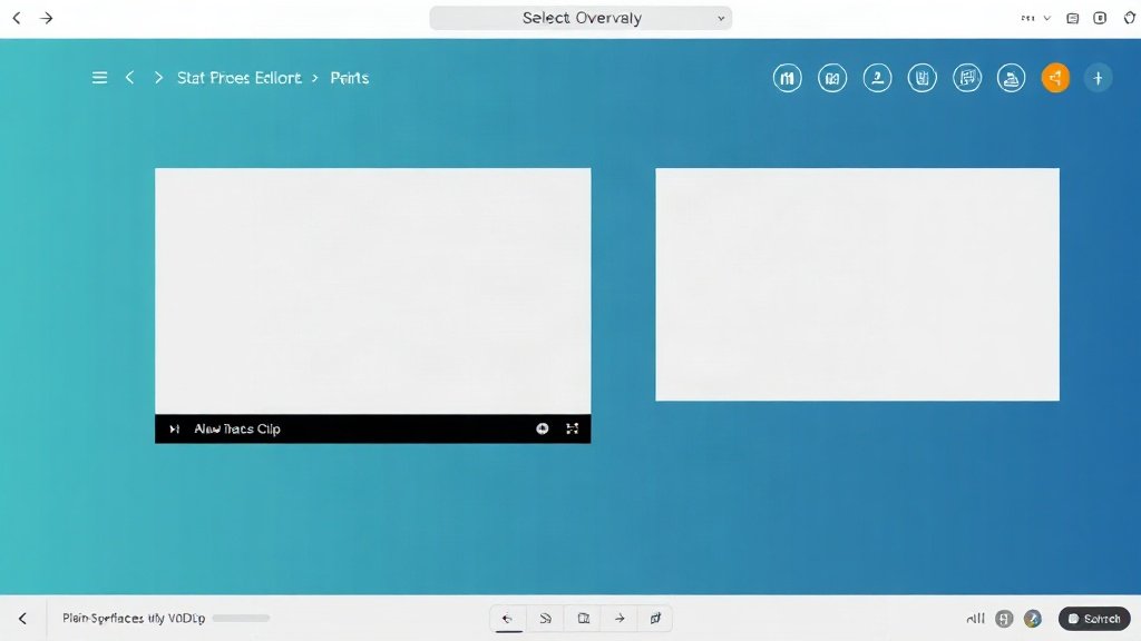 Webinar UI showing timeline with clip selection and overlays