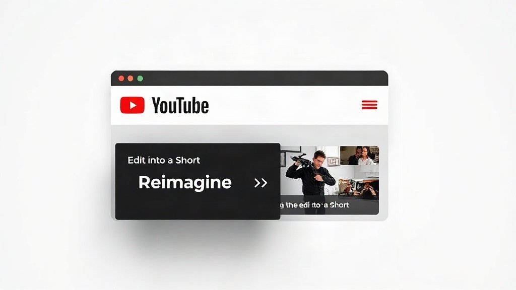 screenshot-like visual of YouTube's video editing options